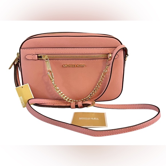Michael Kors Handbags - HP x 3 ☄️🥳 Michael Kors Leather Primrose Crossbody Bag with Gold Accents SOLD!